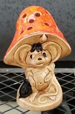 Vintage Mushroom Figurine Flower Frog - 1970s Retro picture