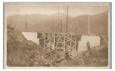 RPPC Railroad Construction Trestle Bridge JIM CREEK WA Real Photo Postcard picture