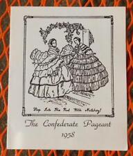 Original 1958 The Confederate Pageant Program Brochure Natchez Mississippi picture