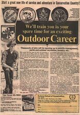 VINTAGE PRINT ADVERTISING OUTDOOR CONSERVATION CAREER TRAINING KIT BY MAIL  1975 picture
