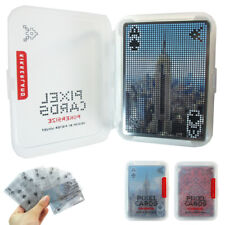 Waterproof Pixel Playing Cards Poker Size Deck Optical Illusion Effect Games Fun picture