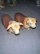Lot of 2 Vintage Salt and Pepper Shakers~Hereford Cattle Steer picture