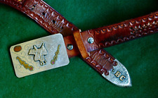 Vintage Western Cowboy Belt Buckle and Sterling Silver Tip c.1950s picture