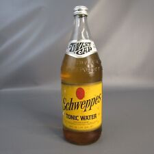 Vintage Schweppes Tonic Water Glass Bottle 10.5