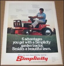 1979 Simplicity Garden Tractor Lawn Mower Print Ad Advertisement Vintage picture
