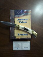 American Virtues Freedom Eagle Collectors Edition Pocket Knife #1 w Box Unused   picture
