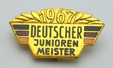 GERMANY DDR GDR SPORT DEUTSCHER JUNIOREN JUNIOR MEISTER 1967 PIN BADGE ABZEICHEN picture