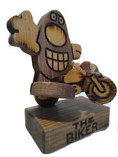 Don MArs Originals 1981 The Biker Wood Trophy Sculpture motorcycle 9
