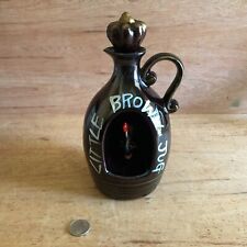 Vintage Musical LITTLE BROWN JUG Ceramic Decanter Music Box Tested Works picture