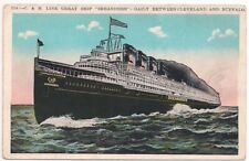SS SEEANDBEE Postcard CLEVELAND & BUFFALO TRANSIT CO Daily 'tween OH & NY c.1925 picture