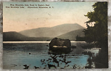 Blue Mountain & Lake Eagle's Nest Adirondack Mountains NY 1945 DB Postcard A812 picture