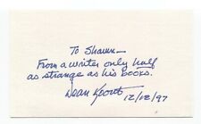 Dean Koontz Signed 3x5 Index Card Autographed Vintage Signature Author picture