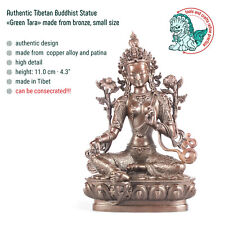 Green Tara “Drolma” Tibetan bronze statue, 11 cm · 4″ | Tibetan Buddhist Art picture