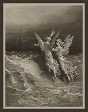 Angels at Sea - Vintage Art - BIG MAGNET 3.5 x 5 inches picture