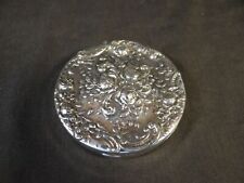 ANTIQUE GORHAM REPOUSSE ROSES STERLING SILVER COMPACT BEAUTIFUL picture