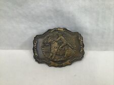 Vintage cowboy horse riding rodeo western belt buckle picture