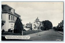 1940 Residential Section Corner Walnut 2nd St Pocomoke City Maryland MD Postcard picture
