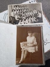 2 x Vintage Antique Photograph Girls School and Single Antique Photo Booklet picture