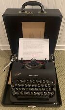 Rare 1947 Smith Corona Clipper 4C Series Black Portable Typewriter w/Case MINT picture