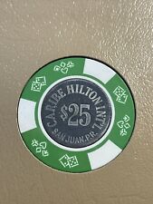 $25 Caribe Hilton San Juan Puerto Rico Casino Chip CHC-25E ***Very Rare*** picture