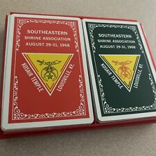 Vintage 1968 Shrine Association Kosair Temple Louisville KY Playing Cards. picture