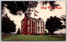 Chief Vann House Spring Place Georgia Old Cherokee Nation American Flag Postcard picture