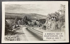 A Birdseye View of Mountainburg Ark from US Hwy 71 Arkansas RPPC picture