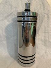 VTG Art Deco Chase Gaiety Cocktail Shaker w/ black bands 11” MCM Barware picture