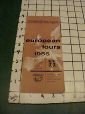 vintage brochure - SWISSAIR 1955 european tours -  picture