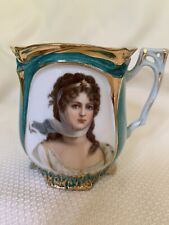 Antique Handpainted Portrait Lady Cup picture