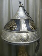 Rare Military Helmet Mughal Warrior Arabic Calligraphy &Annulet Symbolic picture