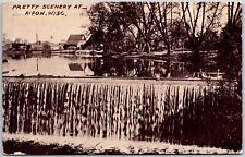 1910's Pretty Scenery At Ripon Wisconsin Waterfalls Houses Posted Postcard picture