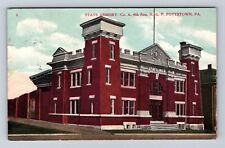 Pottstown PA-Pennsylvania, State Armory, Antique Vintage c1908 Souvenir Postcard picture
