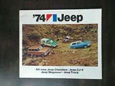 1974 Jeep Full Line CJ-5 Pickup Cherokee Wagoneer 20 Page Brochure & Price Sheet picture