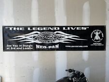 2001 STURGIS RALLY GIANT 8FT VINYL BANNER - PANZER MOTORCYCLE - WICKED RIDE USA picture
