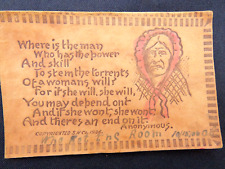 1906 Women's Power Quotation Leather Postcard Novelty picture