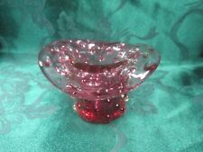 Vintage Kanawha Hobnail Glass Red Cranberry Top Hat Toothpick Holder 2.75