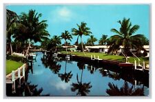 Postcard Lighthouse Point Florida Waterway and Palms picture