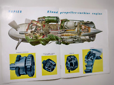 Napier Eland engine technical brochure 1950's propeller turbine ORIGINAL Rare picture