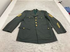 VTG US Army Dress Uniform Jacket Mens 42L Green Patches picture