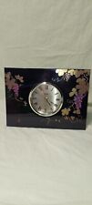 Vintage Lily Yamanaka Lacquerware Quartz  Table Mantel Clock Japan picture