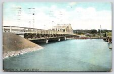 Maine Portland Vaughan's Bridge Vintage Postcard POSTED picture