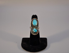 Old Pawn  Navajo Sterling Silver Ring - Turquoise Size 6 picture