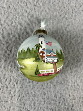 Vintage Lighthouse St Simons Island GA Hand Painted Christmas Ornament Signed picture