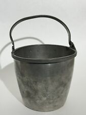 Vintage Genuine Pewter Kettle Pail B with Handle 4.75