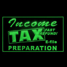 190176 Income Tax Preparation Office Fast Display LED Light Neon Sign picture