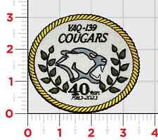 VAQ-139 COUGARS HOOK & LOOP EMBROIDERED JACKET PATCH picture