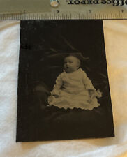 Antique vintage tintype photo infant boy / girl toddler baby child. grp 6 picture