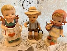 3 Vintage Figurines Of Children From Japan picture