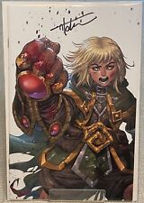 Battle Chasers #10 Battle Damage Virgin Variant SIGNED by Tyler Kirkham With COA picture